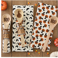 2-Piece Halloween Tea Towel and Spoon Set