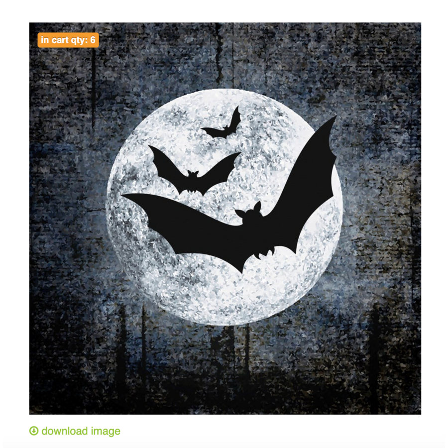 Halloween Paper Napkins Moon and Bats - Photo 0