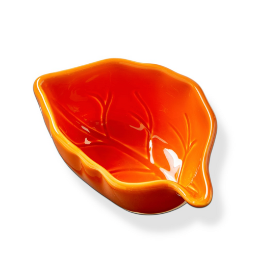 Bol feuille orange, petit, 5 x 6 po