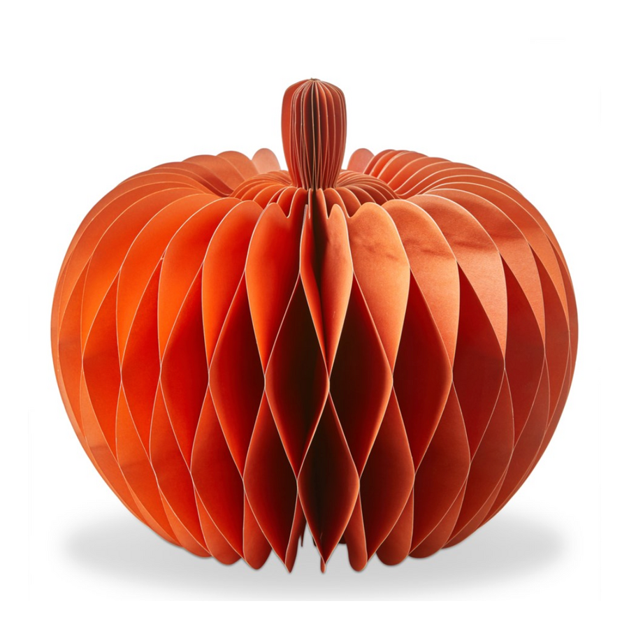 Citrouille en papier orange 12 pouces - Photo 0