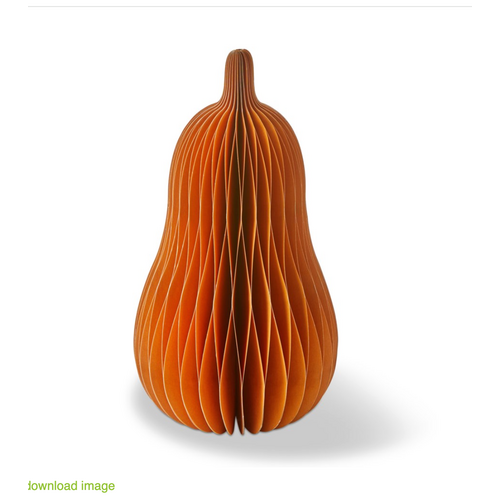 Orange Paper Squash Decoration 10 Inches