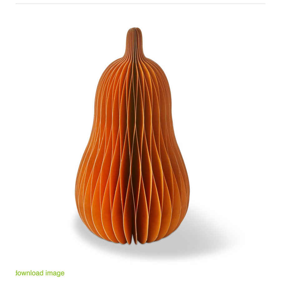 Orange Paper Squash Decoration 10 Inches - Photo 0