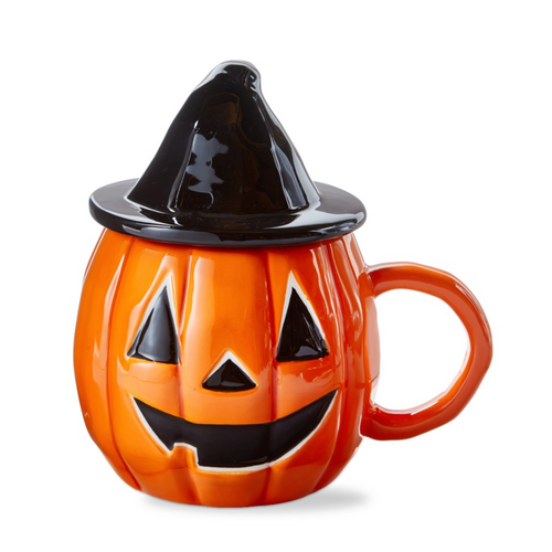 Tasse Halloween Jack-O-Lantern avec couvercle