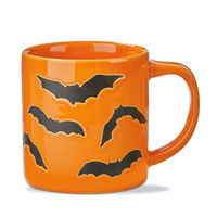Orange Bat Halloween Mug