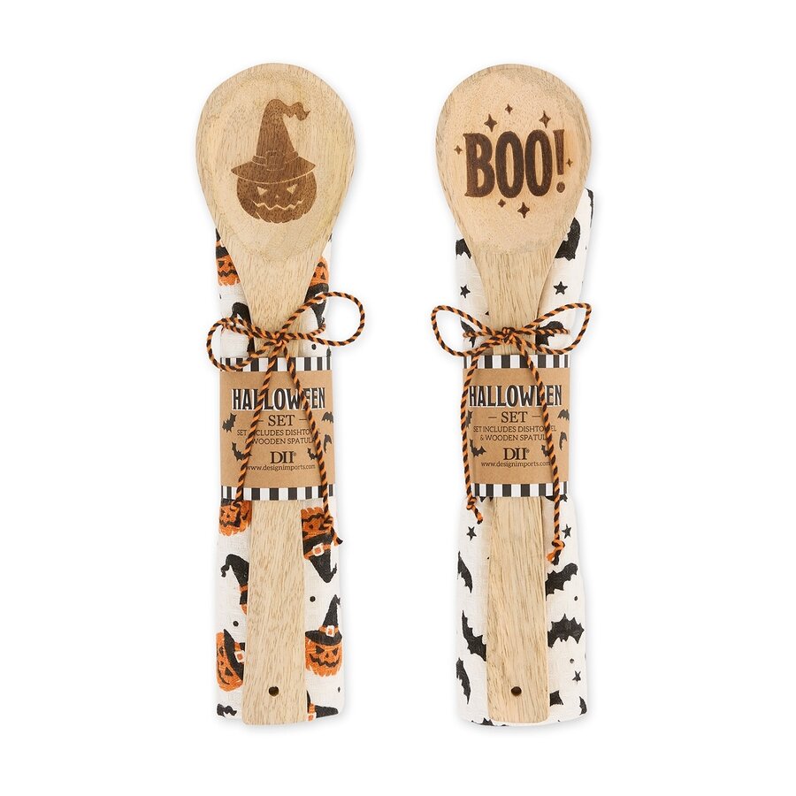 2-Piece Halloween Tea Towel and Spoon Set - Photo 0