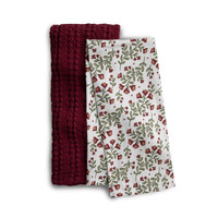Serviette de cuisine Floral Rustique, ensemble de 2