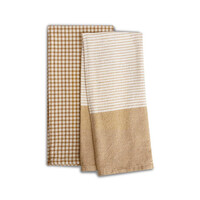 Serviette de cuisine à tissage plat Cèpe, lot de 2