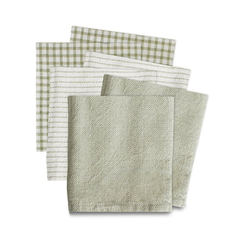 Thyme Green Flat Weave Cloths Set of 6