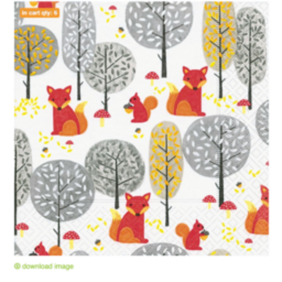 Forest & Mushrooms Paper Napkins - Photo 0