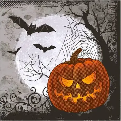 Serviettes de table en papier Halloween