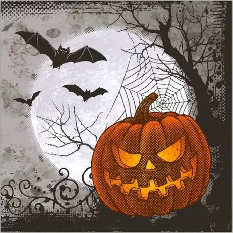 Serviettes de table en papier Halloween - Photo 0