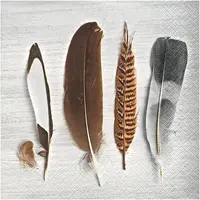 Serviettes de table en papier Plumes