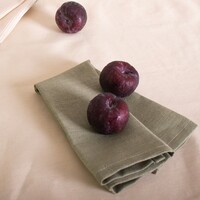 Serviette de table Eucalyptus effet lin, lot de 2