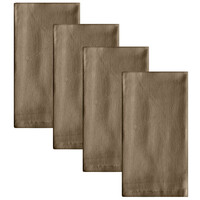 Set of 4 Mocha Cotton Napkins