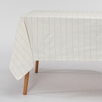 Ivory Stitches Tablecloth 60 x 108 inches