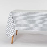 Grey Striped Bistro Tablecloth 60 x 108 inches