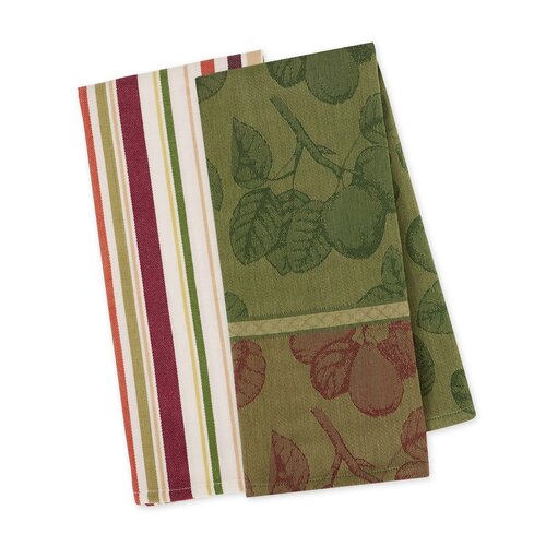 Linge à vaisselle jacquard Orchard Fruits, ensemble de 2
