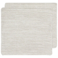 Dove knitted washcloth, set of 2