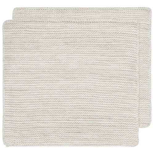 Dove knitted washcloth, set of 2