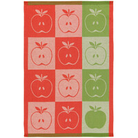 Linge à vaisselle jacquard rouge et vert Apple a Day