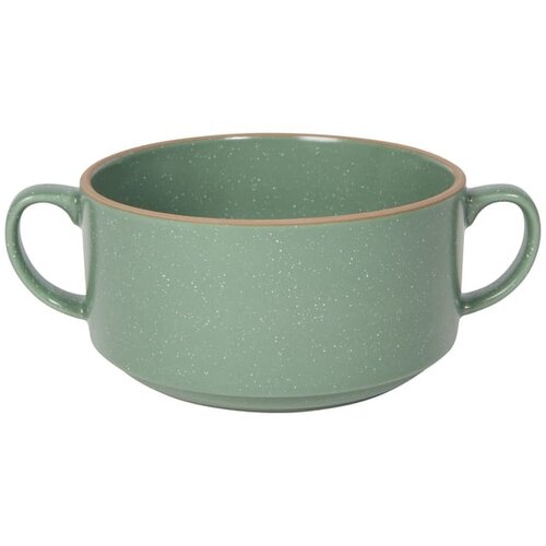 Elm Green Soup Bowl with Handles