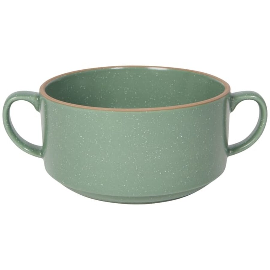 Elm Green Soup Bowl with Handles - Photo 0