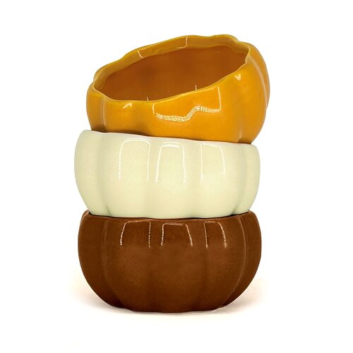 Bol à trempette Citrouille, ensemble de 3