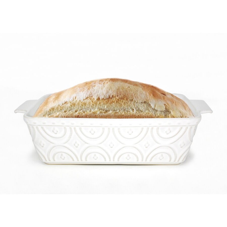 Textured White Loaf Pan - Photo 1