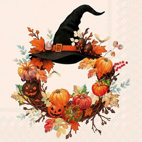 Witch's Wreath Pattern Paper Napkins