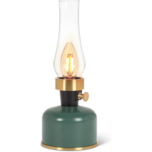 LED Lantern Green/Gold