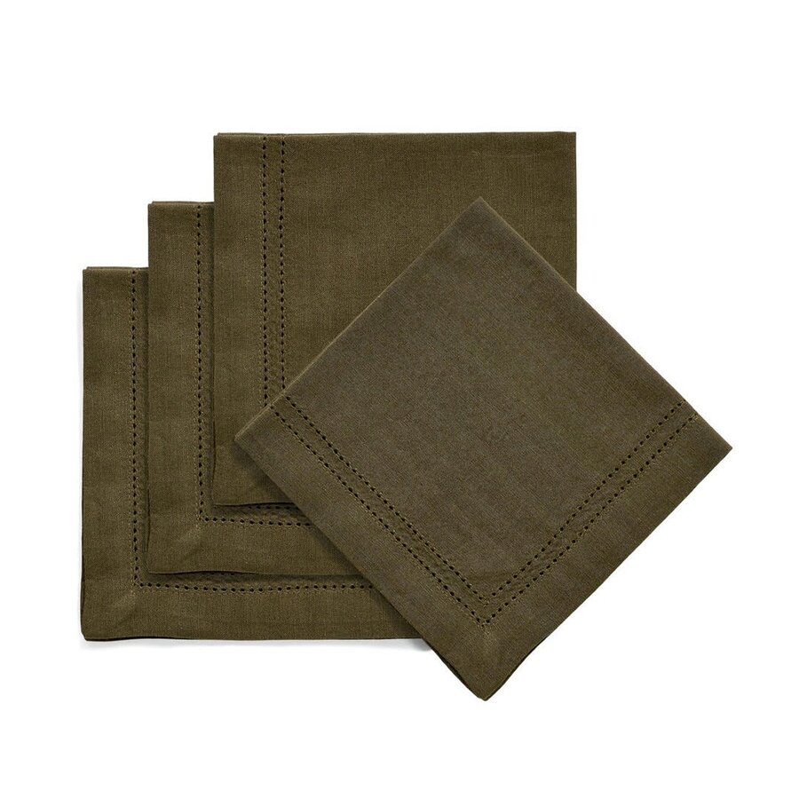 Serviette de table Vert forêt, ensemble de 4 - Photo 0