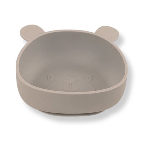 Bol à succion ourson taupe