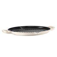 Poêle à griller blanche en fonte émaillée 32 cm RICARDO