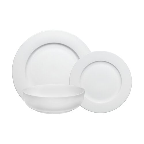 12-piece white dinnerware set