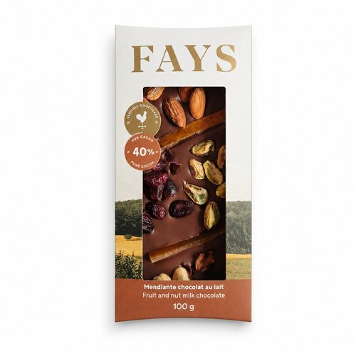 Tablette mendiante chocolat au lait 38%