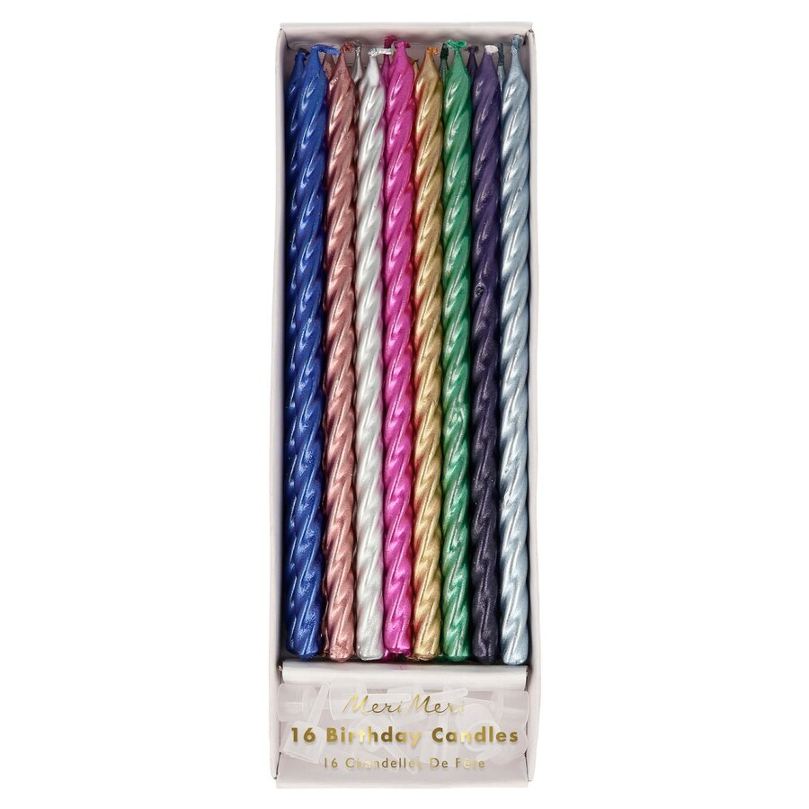 Chandelles torsadées métalliques multicolores (16) - Meri Meri - Photo 0