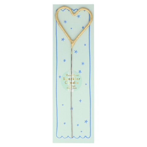 Gold Sparkle Heart Candle
