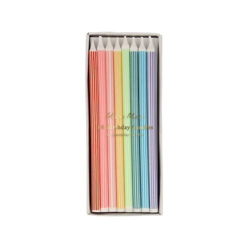 Striped multicolored candles