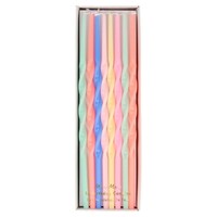 Mixed Color Twisted Candles - Meri Meri