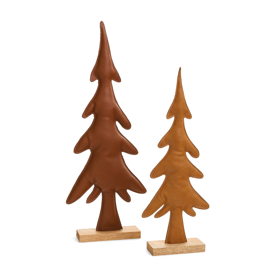 22-inch Brown Faux Leather Tree - Photo 0