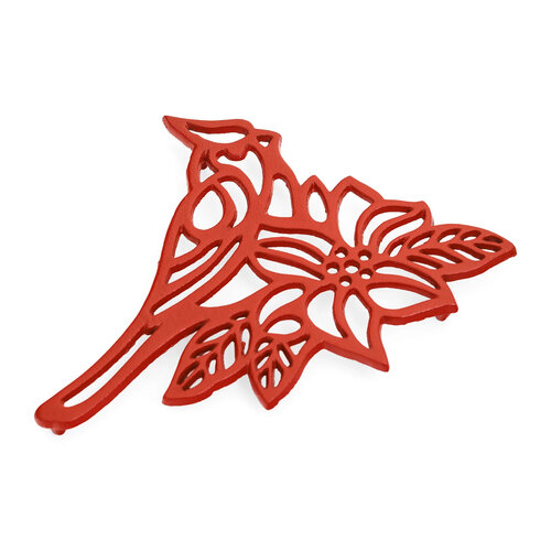 Cast Iron Trivet Cardinal Red