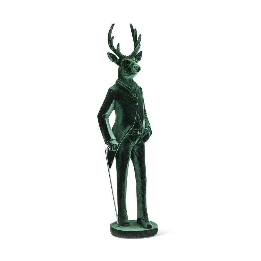 Décoration Grand cerf velours vert N026 - Photo 0