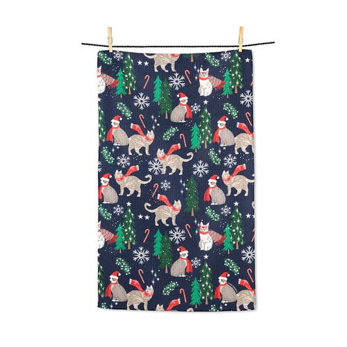 Linge à vaisselle Chats de Noël