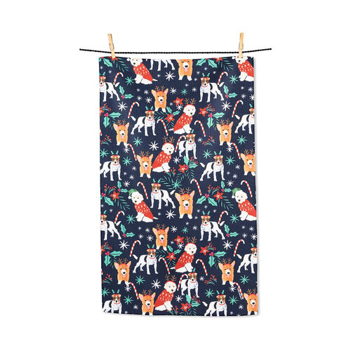 Linge à vaisselle Chiens de Noël
