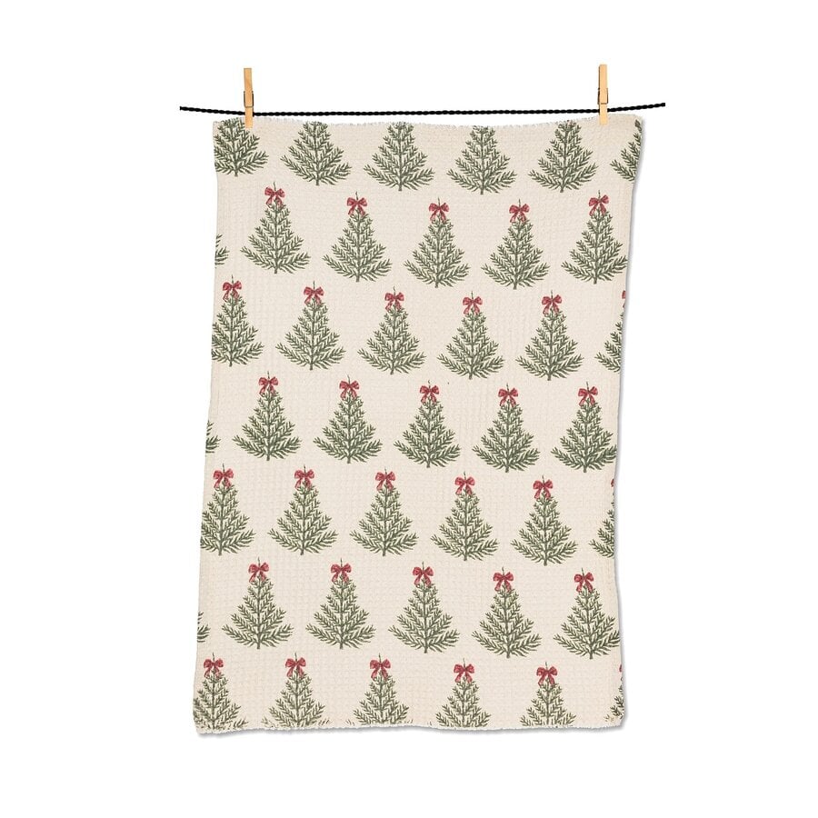 Linge à vaisselle Sapins avec boucles - Photo 0