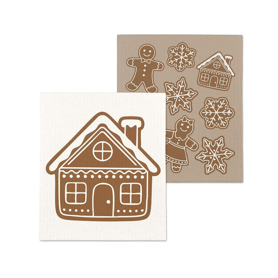 Gingerbread Swedish Dishcloths, Set of 2 - Photo 0