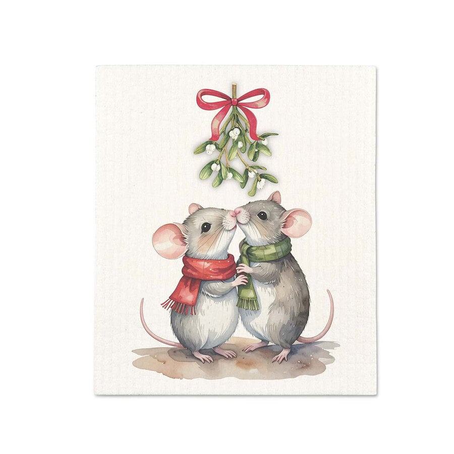 Swedish Dishcloth Mouse Under the Mistletoe - Photo 0