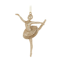 Sparkling Gold Ballerina Ornament