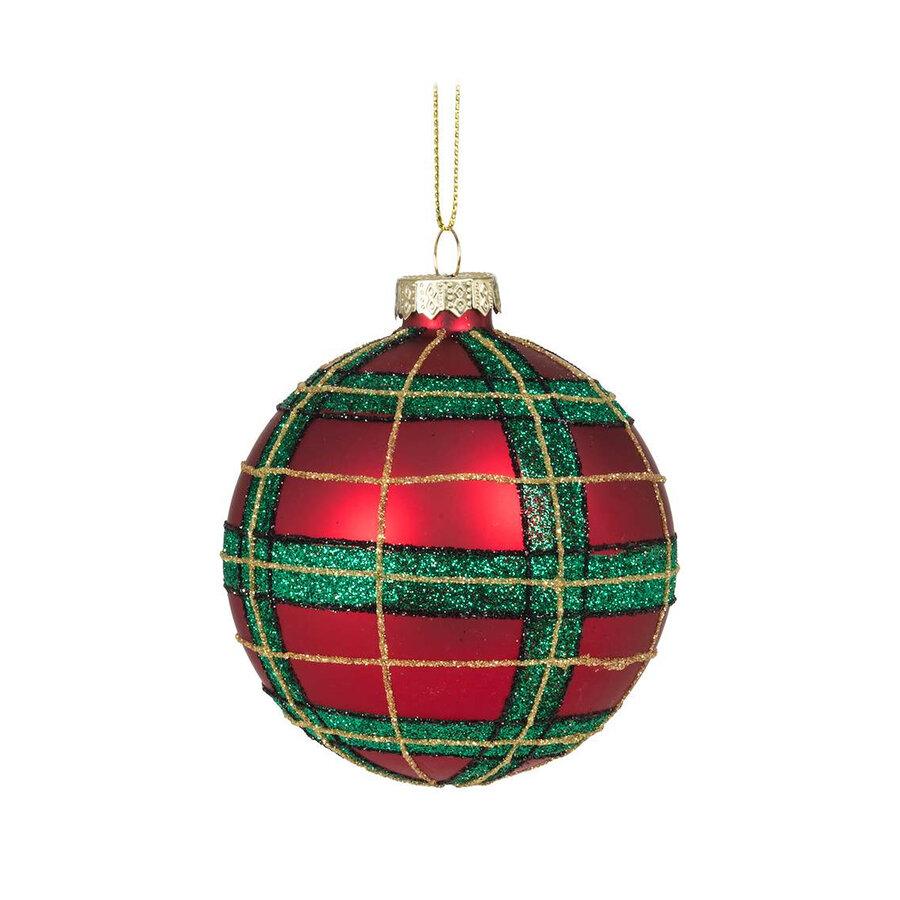 Tartan Glass Ball Ornament - Photo 0