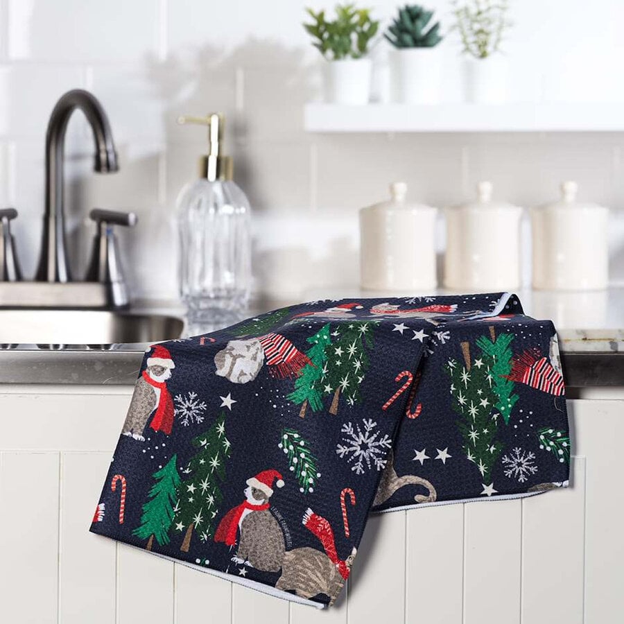 Linge à vaisselle Chats de Noël - Photo 1